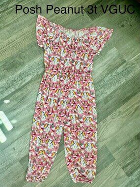 Posh Peanut Lisa Frank Angel Kitty Romper 3t